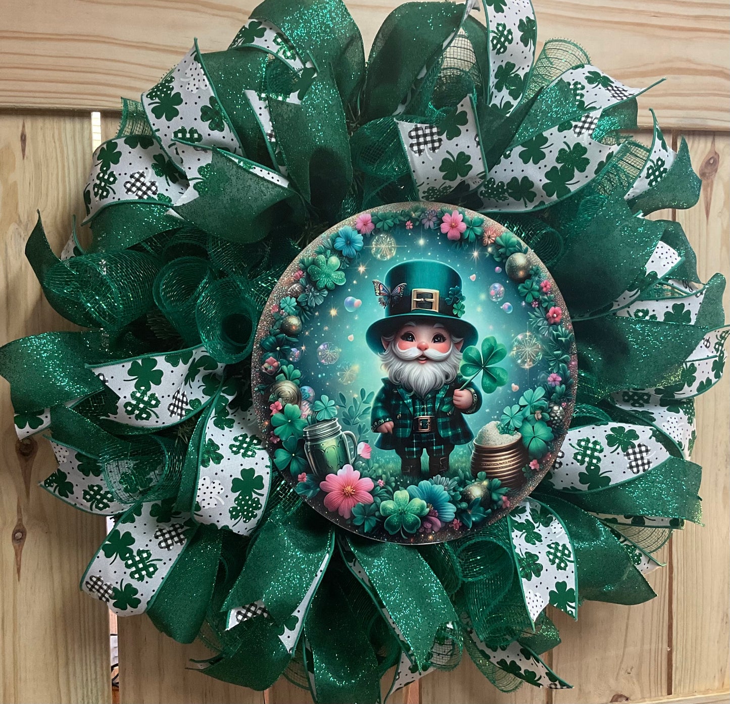 st patrick's day gnome wreath