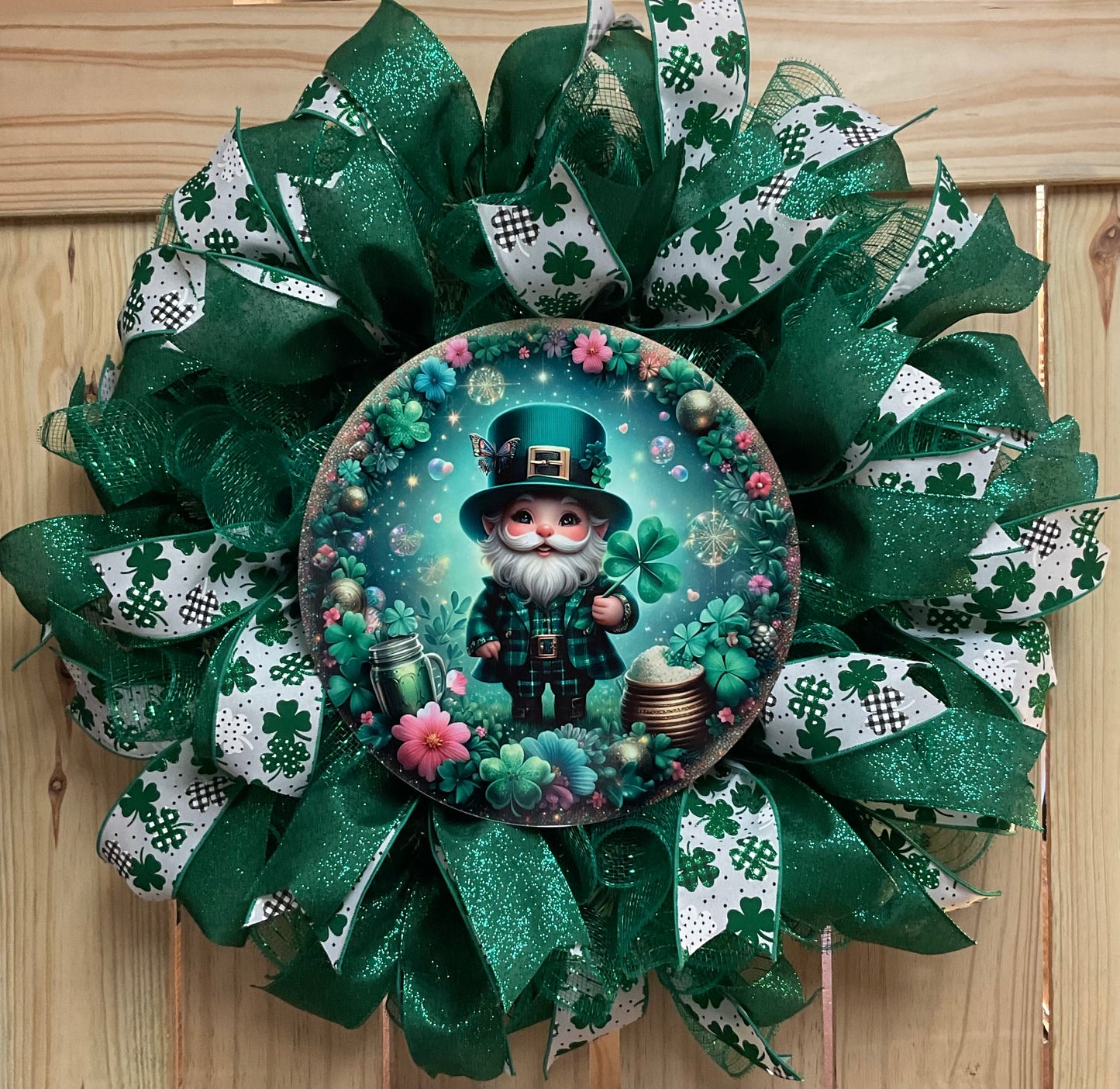 st patrick's day gnome wreath