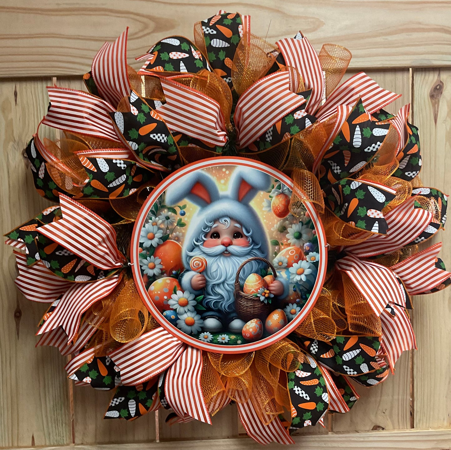 Easter gnome mesh wreath