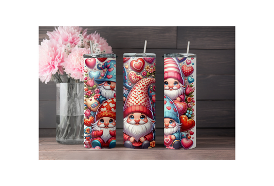 VALENTINES DAY GNOMES  20 ounce tumbler (A)