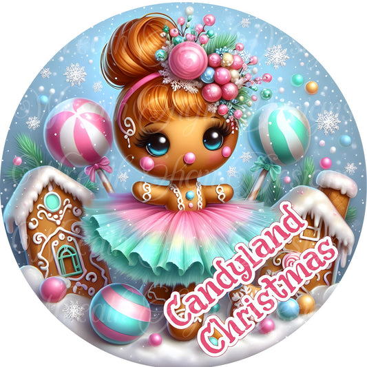 Candyland Christmas,  Gingerbread man Christmas Sign, Gingerbread man,  Wreath Sign, Wreath Center, Wreath Attachment