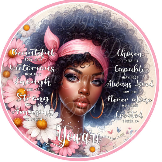 Diva Queen round metal wreath sign, Proud Black Woman, spring diva sign, wreath attachment, wreath center