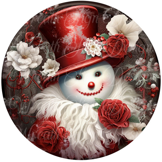 Peppermint Snow Queen, Winter, Christmas, Candy Cane snowman wreath center, Wreath attachment, Wreath sign, Sublimation wreath sign